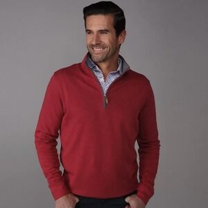 Collars & Co. NWT Heather Cloud Cotton Quarter Zip Pullover - Size Large